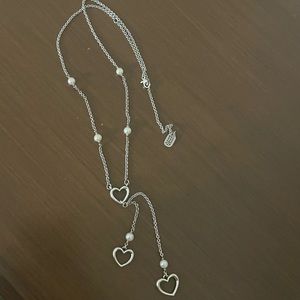 James Avery RETIRED Sterling Silver Hearts and Cultured Pearls Necklace